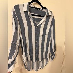 Velvet Heart size medium black and white long sleeve button down, light material